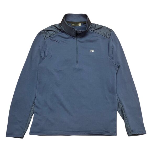 KJUS Caldera Half Zip Pullover Mens 54/XL Blue Stretch Shoulder Golf MSRP $199 - Picture 2 of 16